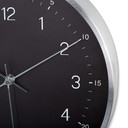 Moderne Wanduhr in Schwarz-Silber-Optik Ø30 cm