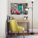 Poster autocollant - W - Scooter Rouge