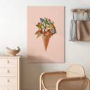 Obraz na płótnie Frida Floral Studio - Kwiatowy rożek do lodów