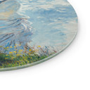 Glasbillede - Monet - Kvinde med parasol - Madame Monet og hendes søn - Rund