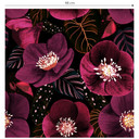 Tapet med mønster Blomsterpragt i lilla toner - Anis-illustration