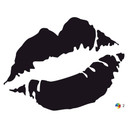 Kiss me (tofarvet) wallsticker
