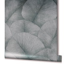 blomstret tapet, non-woven tapet Kumano sølv