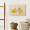 Plakat drewniany roweru z cytrynowym dnem
