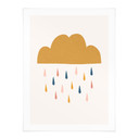 Poster Pluie joyeuse dans des tons pastels - Menina Lisboa