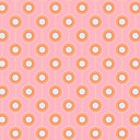 Papier peint rétro à pois orange rose - Papier peint intissé avec motifs graphiques - vinyle expansé