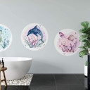 Sticker mural Kvilis - Dauphin - Rond