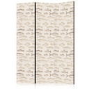 Paravent, Raumteiler freistehend, Trennwand - Fish in Beige Tones Presented in Vintage Style
