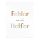 Kinder-Poster 'Fehler sind Helfer' in bunter Typografie