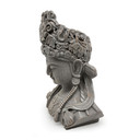 Buddha Büste aus Kunststein, betongrau | 34x21x44 cm