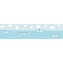 A.S. Création Lovely Kids Frise autocollante enfant - Bleu, Blanc