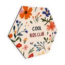Sekskantet Billede Cool Kids Club Farverige blomster - Treechild - Alu-Dibond