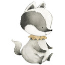 Sød grævling Wallsticker - Oliver Robins