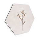 Sekskantet Billede Blomster illustration - Forget-me-not - Goed Blauw - Aluminium dibond