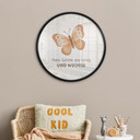 Rundes Affirmationsposter mit Schmetterling - 'Meine Gefühle sind richtig und wichtig' für das Kinderzimmer