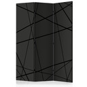 Screen room divider - Mørkt edderkoppespind, 3-delt