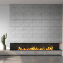 papier peint intissé imitation pierre travertin aspect naturel blanc, gris structure