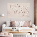 Billede af kraner over søen - Bloomery Decor – print på aluminium (Alu-Dibond)