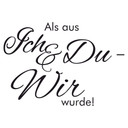 Wandtattoo Als aus ich und du... inkl. 4 Bilderrahmen