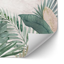 Samoprzylepny panel ścienny do kuchni liście dżungli zielona akwarela - Bloomery Decor