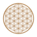 Okrągła dekoracja ścienna MDF Nature - symbol mocy kwiat życia
