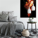 Poster autocollant - W - Danseuse en Flamme