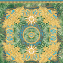 Versace Home tapeta dżungla złota zieleń designerska luksusowa tapeta z włókniny liście palmy