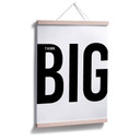 Plakat Think big - biały