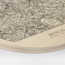 Obraz drewniany mapa miasta Berlin - okrągła