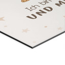 Alu-Dibond Wandbild mit Löwe - Kraftsatz 'Ich bin stark und mutig' für Kinder