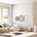 Wallsticker abstrakt - månefaser og geometri