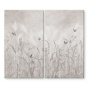Fornuisafdekplaat wilde bloemenweide met vlinders in Scandinavisch design - Ms Tiff
