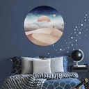 Wanddecoratie Woestijnlandschap bij Zonsondergang - Tunaboylu - Alu-Dibond Rond