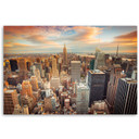 Canvasbillede, solnedgang over New York