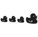 Wallsticker Klinke deko: Rappende Ænder