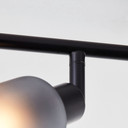 Spotrohr Leander, grau, 18 x 86 cm, Glas Lampe