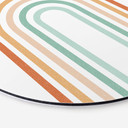 Vægcirkel Boho Rainbow – print på aluminium (Alu-Dibond)