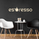 Drewniane litery Espresso