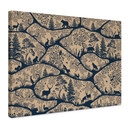 Canvas Schilderij Dierensilhouetten in het Noordse Bos - Oliver Robins
