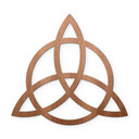 Dekoracja drewniana mahoń - Triquetra z okręgiem