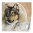 Fototapete, Brauner Wolf Vintage