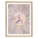 Plakat Yoga Sun Salutation różowy | różowe złoto - Manovski