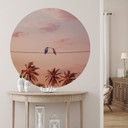 Sticker mural Loose - Colibris amoureux - Rond