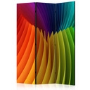 Paravent Séparation de pièce - Tumulte coloré, 3 pièces