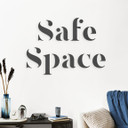 napis 3D Safe Space - dekoracja ścienna z płyty MDF