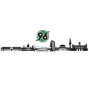 Wandtattoo Hannover 96 Skyline mit Logo farbig