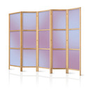 Japanischer Paravent, Raumteiler freistehend, Trennwand - Complex Gradient in Nostalgic Colors