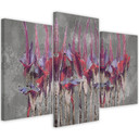 Lærred print 3 dele, planter blomster Simnitło