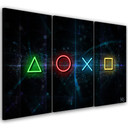 Canvas print 3 dele, knapper til controlleren
