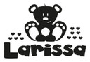 Wallsticker Bamse Bjørn + Navn